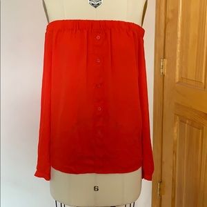 Vince Camuto off the shoulder long sleeve top